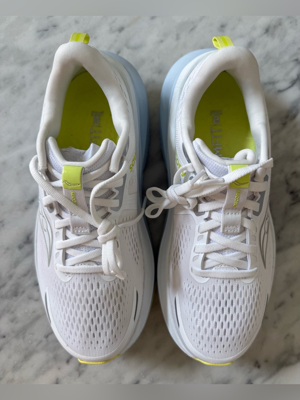 Saucony Guide 18 max cushioning trainers in white and ice melt Size 7.5 NIB - Picture 8 of 14